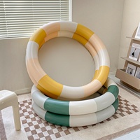 Familien-Retro-Pool im niedlichen Stil, verdicktes PVC, aufblasbar, mit anpassbarer Größe für Neugeborene, Erwachsene und Kinder, einfache Installation