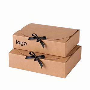 Factory Direct Customizable Kraft Paper <b>Gift</b> <b>Box</b> With Ribbon Eco-friendly Ideal for Wedding & Birthday Favor Packaging - Product Image 2