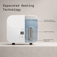 Pemanas Air Listrik Mini Tanpa Tangki 5kw Kontrol Sentuh Pemanasan Instan Terpasang di Dinding Untuk Penggunaan Dapur