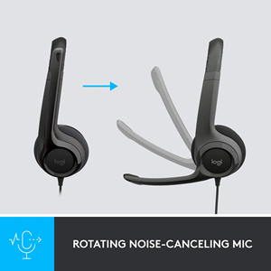 <span class=keywords><strong>Casque</strong></span> filaire USB Logitech H390 avec micro anti-<span class=keywords><strong>bruit</strong></span>, haut-parleurs de 30 mm et commandes intégrées pour PC, Mac, bureau et télétravail - Product Image 2