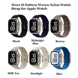 Cinturino in Nylon alpino con motivo a onda H per orologio <span class=keywords><strong>Apple</strong></span> <span class=keywords><strong>Watch</strong></span> Ultra 10 8 7 6 5 <span class=keywords><strong>4</strong></span> 3 - Product Image 2