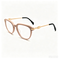 Lunettes rondes en acétate anti-lumière bleue avec branches décorées de métal, idéales pour le quotidien, les fêtes, les voyages et multiples occasions