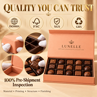 Boîte cadeau magnétique en kraft avec couvercle magnétique pour l'emballage de nourriture, de café, de produits de boulangerie, de traiteur, de bistrot, personnalisable en gros