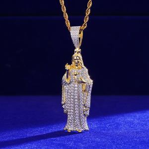 Pingente Hip Hop VVS Moissanite Jesus em Prata Esterlina 925, Passa no Teste de Diamante, Pingente Iced Out San Judas Tadeo para Homens - Product Image 2