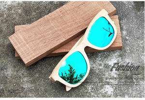 نظارات شمسية خشبية أنيقة بتصميم ريترو للجنسين للرجال والنساء نظارات شمسية بامبو صديقة للبيئة معاد تدويرها UV400 - Product Image 6