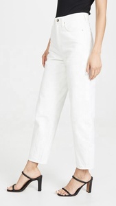 Jeans en coton blanc pour femme, nouvelle marque, <span class=keywords><strong>pantalon</strong></span> taille haute, printemps - Product Image 4