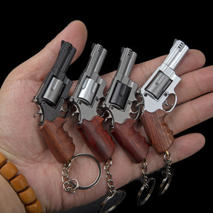 Porte-clés pistolet modèle M500 Revolver <span class=keywords><strong>Smith</strong></span> Wesson, manche en bois massif, 7,5 cm, mobile, flexible, réaliste, ultra haute qualité - Product Image 1
