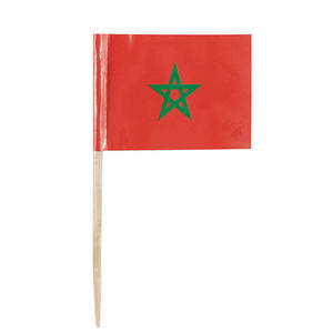 Nuoxin venta al por mayor logotipo personalizado promocional 3,5x2,5 cm <span class=keywords><strong>Marruecos</strong></span> palillo bandera para decoración cóctel hamburguesa pastel - Product Image 3