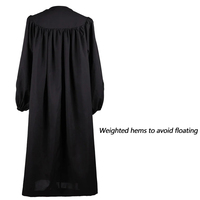Robes de baptême à plis noirs de qualité supérieure bon marché avec manchettes élastiques
