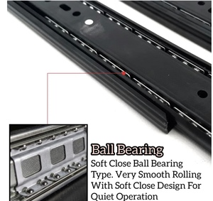 Glissière télescopique Meilong Hardware 4208 à roulement à billes pour tiroirs, double sens, robuste, en acier laminé à froid, idéale pour les lieux sportifs – Meilleure vente - Product Image 5