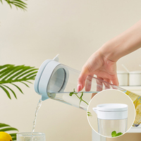 Pichet moderne en PP pour infusion à froid avec filtre, carafe à eau froide scellée, bec rotatif, multicolore, pour la cuisine domestique et le stockage de boissons