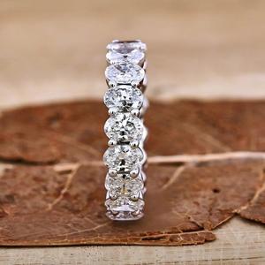 Bague de fiançailles en or massif 14k 18k avec diamant créé en laboratoire certifié Gia Igi CVD HPHT pour femme et homme, coupe ovale - Product Image 2