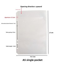 Paquete de Hojas Interiores Transparentes de PVC de Gran Capacidad A5/A6/A7 para Guardar Postales/Fotos