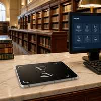 Estación de Trabajo para Personal de Biblioteca HAUMR RFID, Convertidor de Etiquetas RFID SIP2 HF/UHF, Sistema Integrado de Gestión Inteligente de Bibliotecas para Automatización