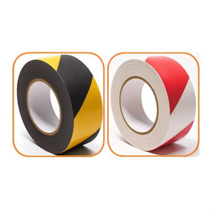 Ruban adhésif antidérapant bicolore jaune noir rouge blanc 50 mm x 18 m, ruban de sécurité antidérapant pour sol, ruban d'avertissement - Product Image 2