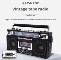 Radio magnétophone portable 919 quatre bandes pour étudiants avec FM 80-108 MHz, puissance de sortie 10-30 W, lecteur USB, carte SD et écran numérique