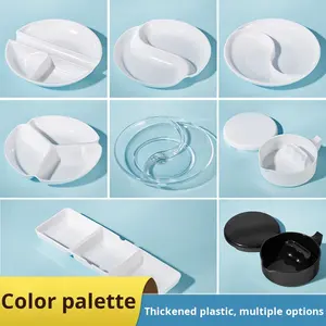 <span class=keywords><strong>Palette</strong></span> de couleurs en plastique facile à nettoyer, multi-emplacements, pour <span class=keywords><strong>aquarelle</strong></span>, <span class=keywords><strong>pastel</strong></span>, mélange d'art, peinture chinoise, diverses - Product Image 2