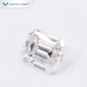 Tianyu gems moissanite diamonds 8*10mm 4ct emerald cut loose moissanite cheap price