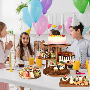4 Pcs Tour à Cupcakes en bois Plateau de service à gâteaux Plateau de présentation de gâteaux de mariage Plateau de présentation de gâteaux - Product Image 6