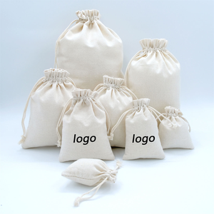 Dayanıklı Özel Logo Baskılı Çevre Dostu Organik Pamuklu İpli Paketleme Çantası Mücevher Kanvas İpli Çantası Pamuklu Toz Torbası - Product Image 4