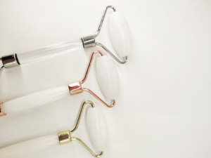 Rodillo de masaje guasha de jade blanco, masajeador facial con logotipo personalizado con caja, rodillo de jade guasha de jade blanco de alta calidad - Product Image 2