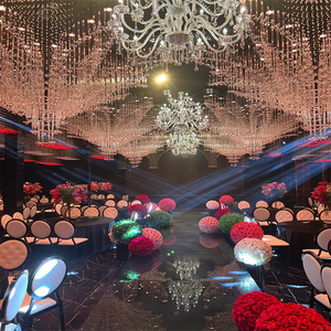 KHÁCH SẠN tiệc hội trường đèn chùm lớn dự án sang trọng pha lê Đèn chùm trang trí đám cưới pha lê ánh sáng Trần - Product Image 6