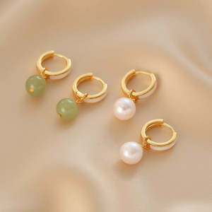 Exquisite Women's 1620 <b>Pearl</b> <b>Earrings</b> with Small Ear Buckle Elegant and Dainty Accessory - Product Image 4