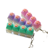 Cute Silicone Claws Keycaps Keychain Fidget Relieves Stress Candy Color Click Keycap for Relief