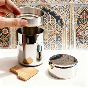 Matcha Green Tea Sifter With Paddle Stainless Steel Matcha Powder <b>Storage</b> <b>Tin</b> Can with Sieve Tea Canister Sieve Sifter - Product Image 3