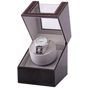 Boîte <span class=keywords><strong>automatique</strong></span> de remontages de montres en cuir PU à <span class=keywords><strong>prix</strong></span> bon marché d'usine pour remontoirs de montres simples mallette de rangement d'emballage alimentée par batterie - Product Image 4