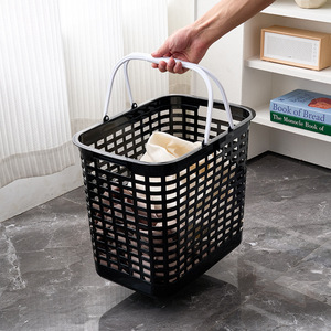 <strong>Large</strong> Plastic Laundry <strong>Basket</strong> for Students Dormitory Dirty Clothes <strong>Storage</strong> Bin for Bathroom Use - Product Image 2