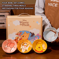 Service de vaisselle écologique en céramique Winnie l'ourson Disney, ensembles de bols, cadeaux parfaits pour les enfants et l'usage domestique et les cadeaux