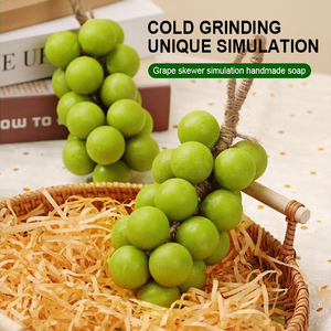 Jabón en Barra con Diseño Realista de Uva, Nutritivo con Aceite de Oliva, para el Acné, Calmante para la Piel, Rico en Antioxidantes, Jabón de Semillas de Uva - Product Image 2
