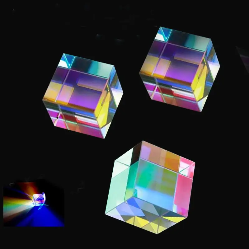 Heißer verkauf optische glas cube x- cube farbige glas prisma