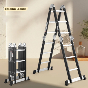<span class=keywords><strong>Échelle</strong></span> en aluminium à chevrons polyvalente télescopique de Type fort 4x2 4x6 plate-forme pliable moderne <span class=keywords><strong>pour</strong></span> bureau à domicile polyvalent - Product Image 3