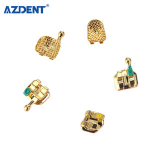 Staffe metalliche a base di maglie ortodontiche dentali placcate in oro 24K AZDENT a basso costo - Product Image 2