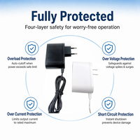 Adaptateur secteur mural Chuangkesheng certifié ETL CE FCC 24V 1A 24W, adaptateur secteur AC DC 24 Volt 1 Ampère noir et blanc
