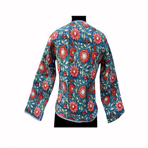 Veste en polaire respirante et réversible pour femmes indiennes, imprimée, 100% coton, manteau court d'hiver - Product Image 4