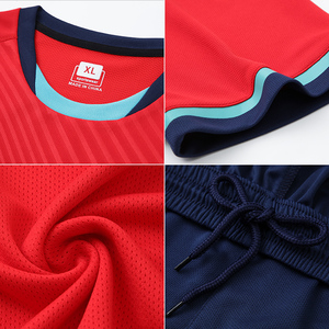 Einfarbiges Fußballverein-Trikot-Set Atmungsaktive Polyester Sublimierte Sportbekleidung Trainingsanzüge Fußballtrikot - Product Image 4