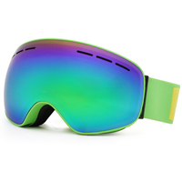 Masque de ski sphérique anti-buée UV400 anti-reflet avec double lentille PC, masque de neige personnalisé pour le snowboard et le ski