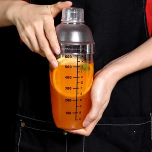 Professional Bartender Shakers Tool Plastic Cocktail Shaker <strong>Measurements</strong> Clear <strong>Drink</strong> Mixer Martini Shaker Kit Boston Shaker - Product Image 6