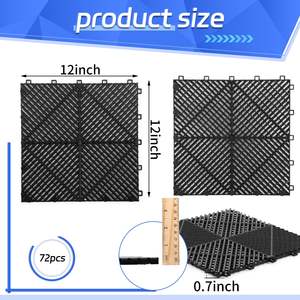 Tapetes para Piso de Garaje con Certificación CE, Tapete para Lavadero de Autos, Multifuncional, para Estética Automotriz, Plástico, Rejilla de Ensamble - Product Image 3