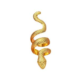 Anello a Forma di Serpente Q511, Placcato in Oro 18K, Gioiello di Moda per Donna, Anello Regalo - Product Image 6