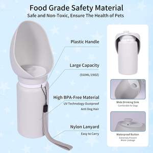 Bouteille d'eau portable de haute qualité pour animaux de compagnie, de qualité alimentaire, pour les voyages en plein air, gourde pliable pour chien, pour la promenade - Product Image 3