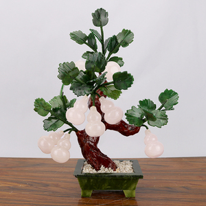 <span class=keywords><strong>Arbre</strong></span> wulou de Jade en cristal de Style bonsaï, <span class=keywords><strong>fleur</strong></span> artificielle d'<span class=keywords><strong>arbre</strong></span> décoratif de sculpture d'<span class=keywords><strong>arbre</strong></span> de pierres précieuses - Product Image 5
