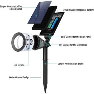 Luz Solar LED RGB de 7 Colores, Impermeable, para Exteriores, Jardín, Césped, Paisaje, Camino de Entrada, Villa, Hotel, Fiestas - Product Image 5