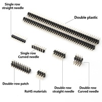 Pin de cabecera de paso de 1,27mm/2,0mm/2,54mm 1P-40P Pcb 1,27 2,0 2,54mm paso macho hembra conector IDC 2,54mm