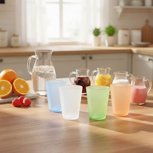 Gobelet réutilisable en PP givré de 280 ml, verre à eau en plastique empilable, gobelets de fête pour jus, cola, café, bière, incassables - Product Image 1