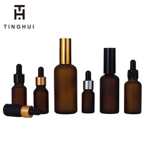 ขวดแก้วใส/ขวดแก้วฝ้าสีเหลืองอำพัน ขนาด 100 มล. 50 มล. 30 มล. 20 มล. 15 มล. 10 มล. 5 มล. สำหรับบรรจุน้ำมันหอมระเหย โลชั่น พร้อมหัวปั๊มและหัวสเปรย์ - Product Image 3