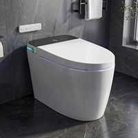 WC intelligent moderne avec bidet intégré, siège chauffant, chasse d'eau automatique, sans réservoir, pour salle de bain de luxe